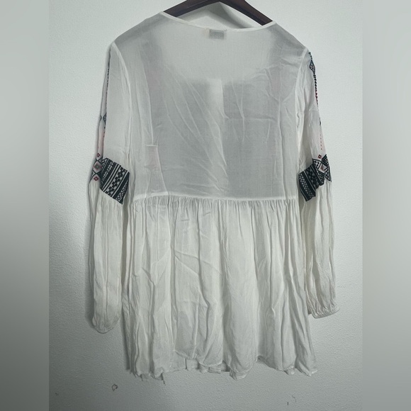 Tasha Polizzi Darling Western Boho Embroidered Baby Doll Tunic Shirt~S~ - Picture 5 of 5